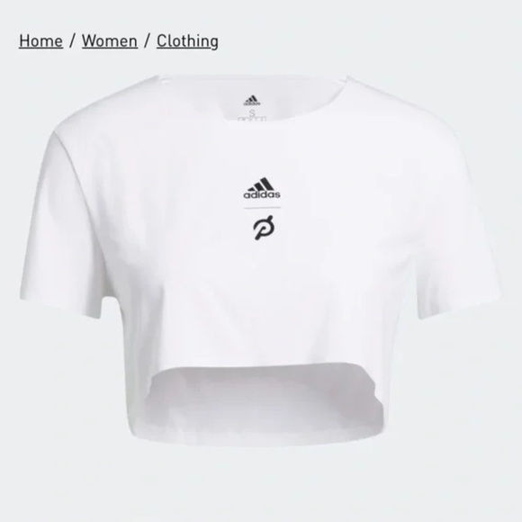 Adidas x Peloton Crop Tee White size small - Picture 2 of 8